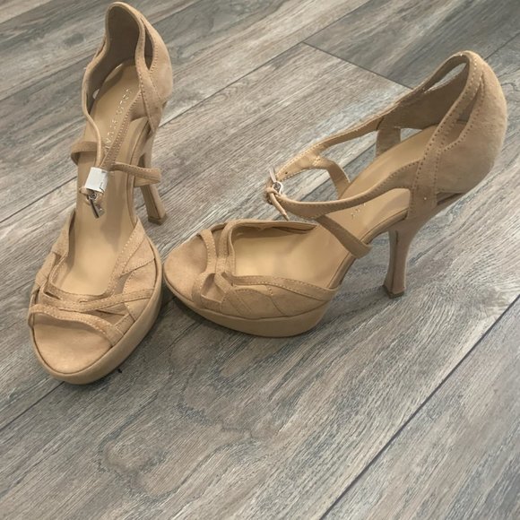 NEW COLIN STUART LEATHER PLATFORM HEELS NEVER WORN 8‎ - Picture 3 of 10